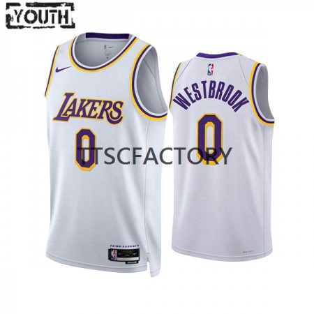 Kinder NBA Los Angeles Lakers Trikot Russell Westbrook 0 Nike 2022-23 Association Edition Weiß Swingman